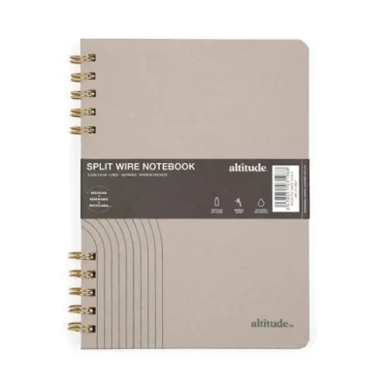Altitude 160pg Ruled Journal 6.25"x8.5" Split Twin Wire Warm Gray Arch image {1}