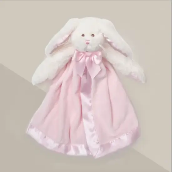 Bearington Baby Bunny Snuggler, 15 Inch Pink Rabbit Plush Stuffed Animal Security Blanket Lovey for Babies image {2}