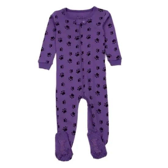 Leveret Footed Sleeper Cotton Girls Pajamas image {11}