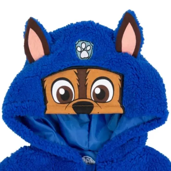Paw Patrol Chase Cozy Faux Shearling Zip Up Cosplay Hoodie Toddler image {4}