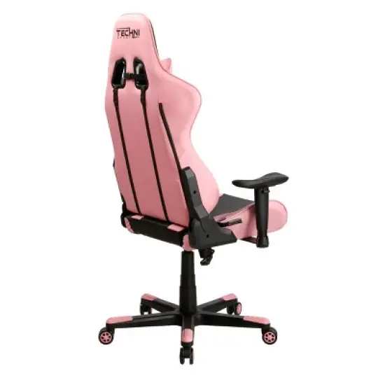 Gaming Chair with High Back Racer Style Adjustable Armrests and Lumbar Pillow for Long Hours Sitting -3irtyhousy image {5}