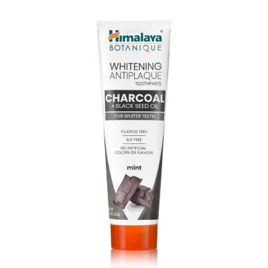 Himalaya Whitening Antiplaque Toothpaste with Charcoal + Black Seed Oil 4 oz image {1}
