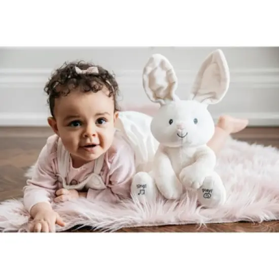 Baby GUND Flora the Bunny Animated Plush, Singing Stuffed Animal Toy for Ages 0 and Up, Cream, 12" image {3}