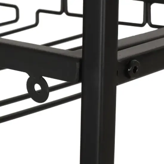 Boster Boho Industrial 21 Bottle Floor Wine Rack with Storage Natural/Black - Christopher Knight Home image {9}