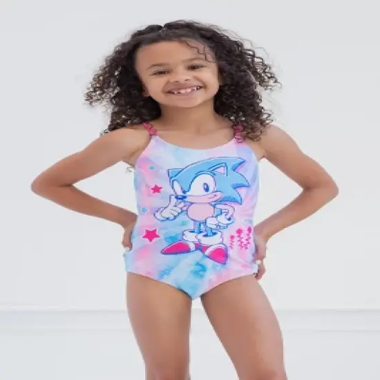 SEGA Sonic the Hedgehog Girls One Piece Bathing Suit Little Kid to Big Kid image {3}