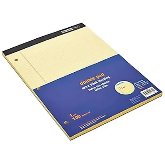 MyOfficeInnovations Notepads 8.5" x 11.75" Wide Yellow 100 Sh./Pad 6 Pads/PK 478871 image {2}