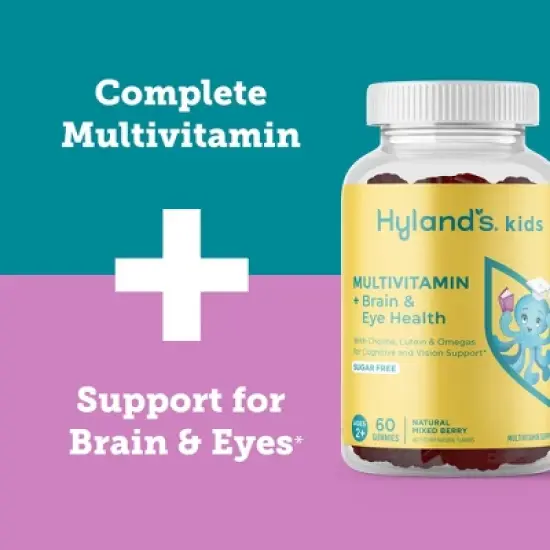 Hyland's Naturals Kids' Sugar Free Multivitamin + Brain & Eye Health - 60ct image {10}