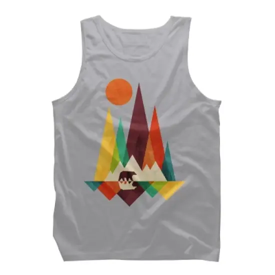 Men's Design By Humans Mountain Bear By radiomode Tank Top image {5}