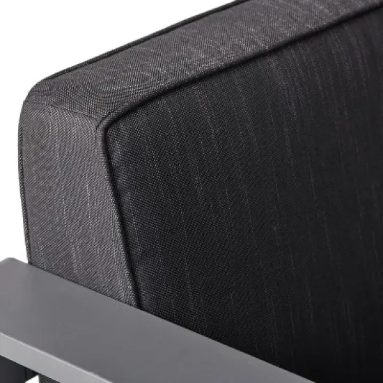 Christopher Knight Home Crested Bay Outdoor Aluminum 3 Piece Chat Set with C Shaped Table image {5}