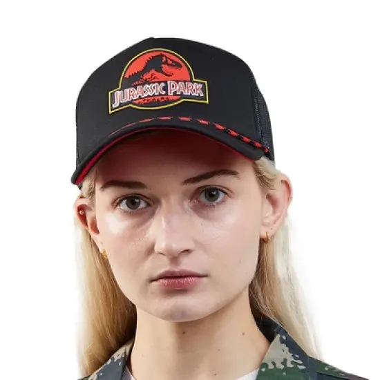 Jurassic Park Logo Black Trucker Hat image {6}