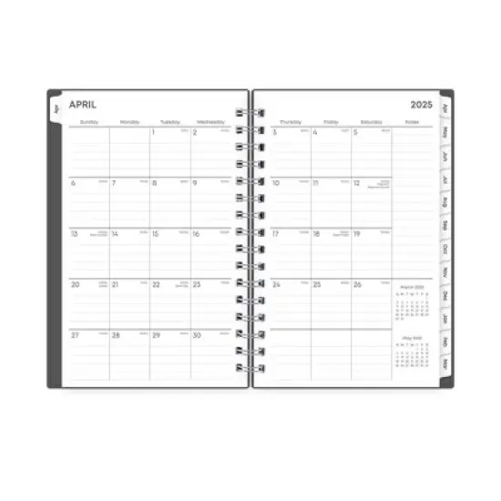 Blue Sky 5"x8" 2025-2026 Weekly/Monthly Wirebound 15-Month Planner Solid Gray image {5}