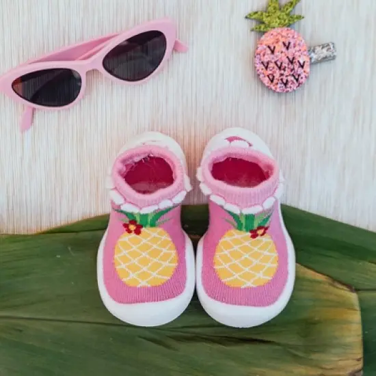 Komuello Baby Girl First Walk Sock Shoes Pineapple image {8}
