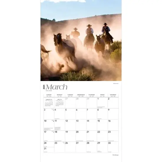 Browntrout 2024 Wall Calendar 12"x12" Cowboys image {2}