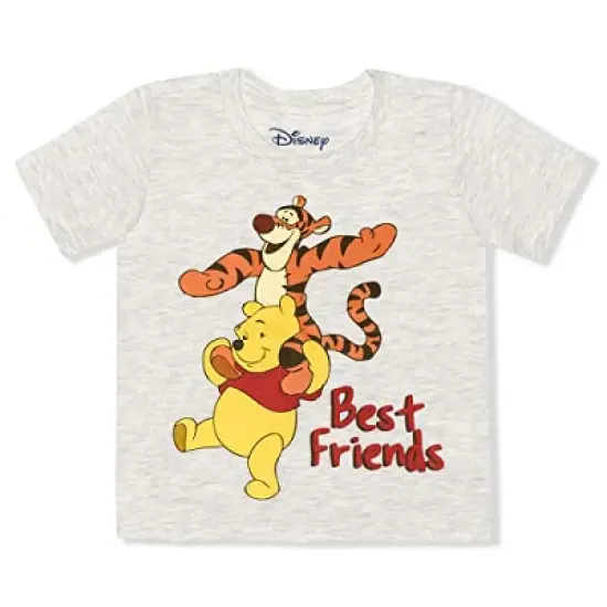 Disney Boy's 3-Pack Winnie The Pooh Short Sleeve Graphic Tee, Hoodie Jacket and Jogger Pants Set for toddler image {2}