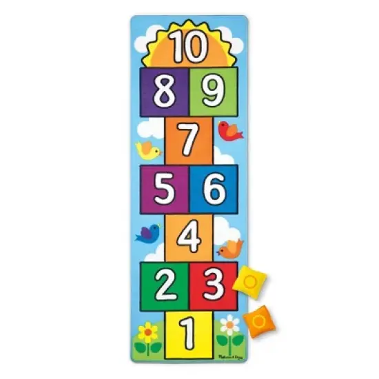 Melissa & Doug Hop and Count Hopscotch Game Rug - 3pc (78.5 x 26.5 inches) image {3}