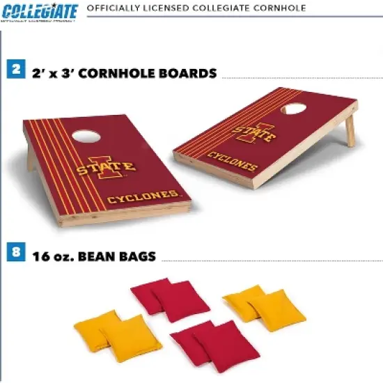 NCAA Iowa State Cyclones 2'x3' Wood Cornhole Set image {1}