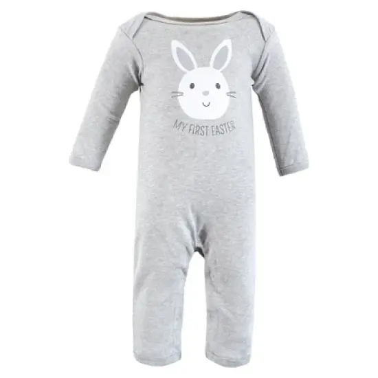 Hudson Baby Unisex Baby Cotton Coveralls, Eggstra Cute image {4}