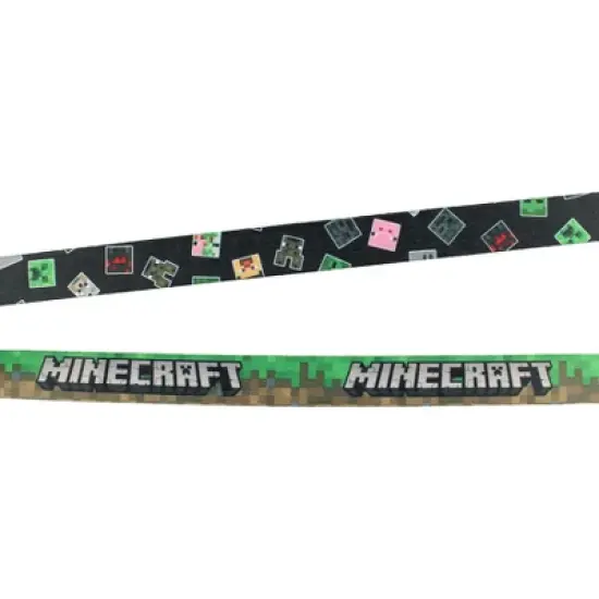 Minecraft ID Lanyard Badge Holder Classic Logo With Metal Charm Pendant image {2}