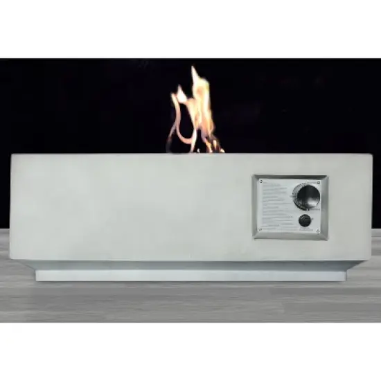 Fiber Reinforced Concrete Propane Gas Fire Pit Table, Durable Outdoor Heating Solution with Stainless Steel Burn Area image {2}