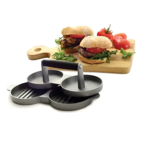 Norpro Nonstick Cast Aluminum Double Hamburger Press image {4}