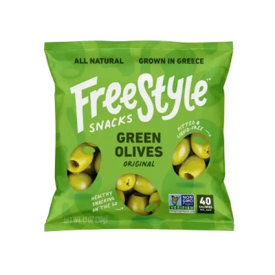 Freestyle Snacks Original Green Olives - 1.1oz image {4}
