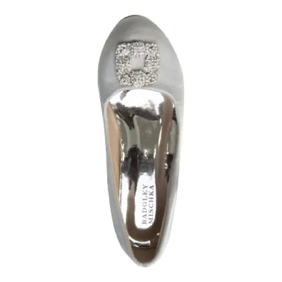 Badgley Mischka Girls Heel Dress Shoes -Elegant Girls' Pumps, Low Heels, Flower Party, Wedding, Princess (Little Kids) image {5}