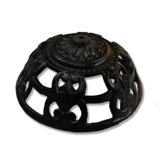 Cast Iron Oil Lamp Bowl for Wall Lamps 5.25 in Inside Diameter Bracket Not Included image {1}