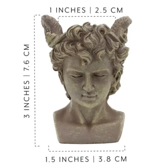 Darware Mini Resin Medusa / Athena / Perseus Planter, 3pc Set; Garden Decor Statue Flower Pot image {2}