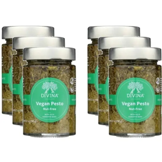 Divina Vegan Pesto - Case of 6 - 6.7 oz image {2}