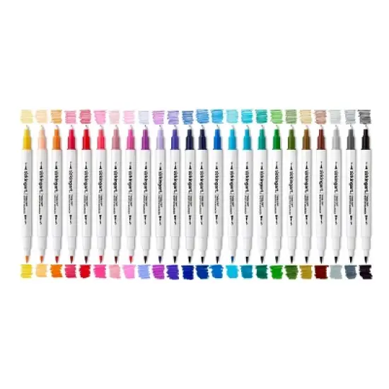 KINGART Twin-Tip Sketch Pens 24 Colors image {1}