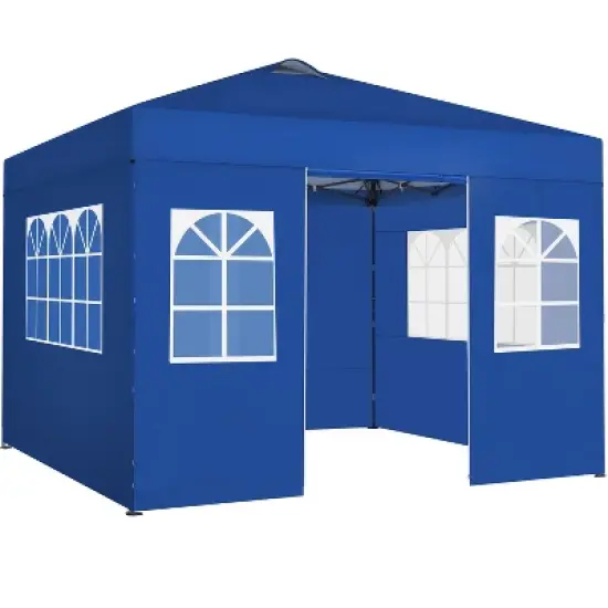 Yaheetech 10x10 FT One-Push Pop Up Canopy Tentwith 4 Side Walls & Roller Bag image {7}