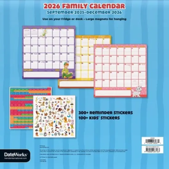 Disney 2026 Classic 12"x12" Family Calendar image {4}