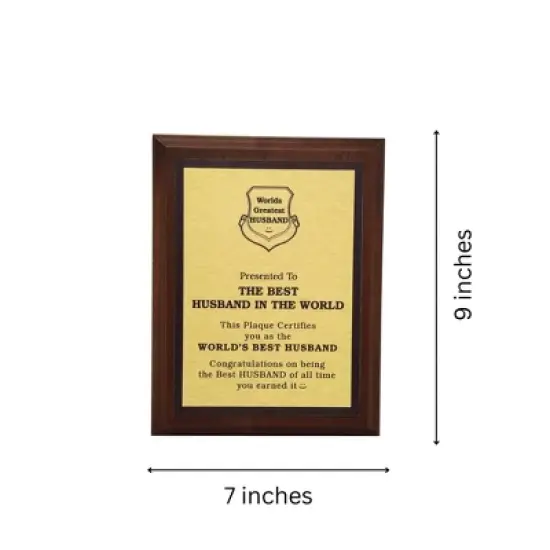 LEMONSODA World's Greatest Plaque (Best Husband in The World) - Gold image {3}