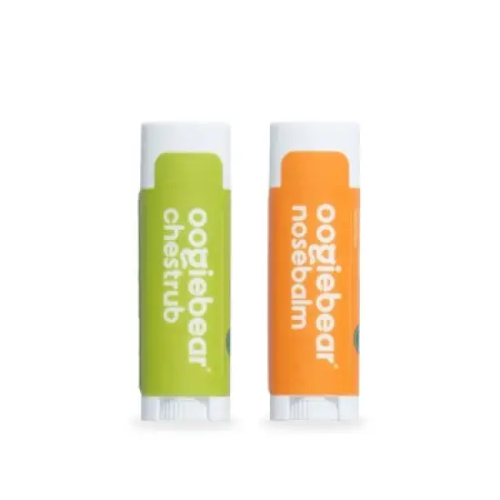oogiebear Organic Mini Nosebalm and Chestrub Baby Care Kit image {1}
