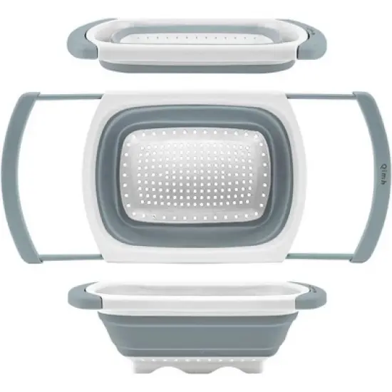 Qimh Collapsible Colander | Over The Sink Silicone Kitchen Strainers and Colanders with Extendable Handles image {6}