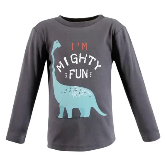 Hudson Baby Infant and Toddler Boy Long Sleeve T-Shirts, Dinosaur image {4}