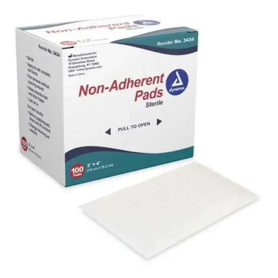 Dynarex Non-Adherent Pads, Sterile Wound Care Bandages image {5}