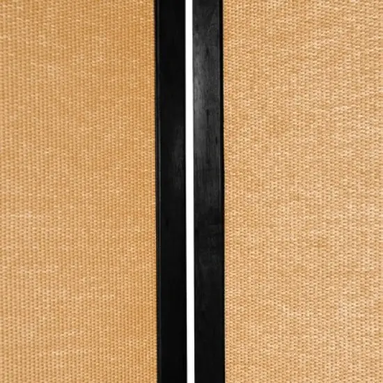 6 ft. Tall Jute Shoji Screen - Black (6 Panels) image {1}