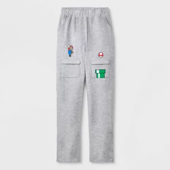 Boys' Super Mario Adaptive Jogger Pants - Heather Gray image {4}