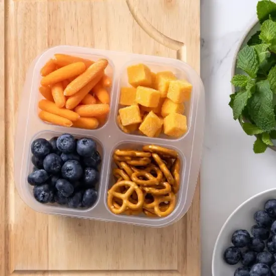 Cook With Color 16pc 4 Compartment Portion Containers image {1}