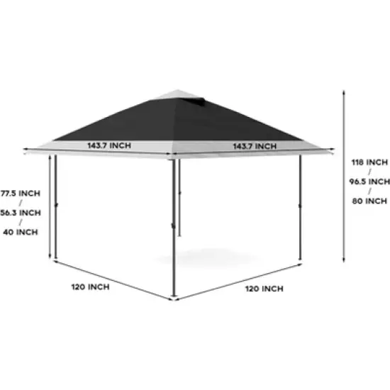12x12FT Pop Up Gazebo,Canopy Tent on Clearance,Outdoor Patio Gazebo,Tent for Party,Wedding,Outdoor Dining,Backyard image {6}