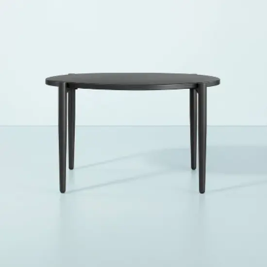 Round Metal Outdoor Coffee Table - Black - Hearth & Hand&trade; with Magnolia image {2}