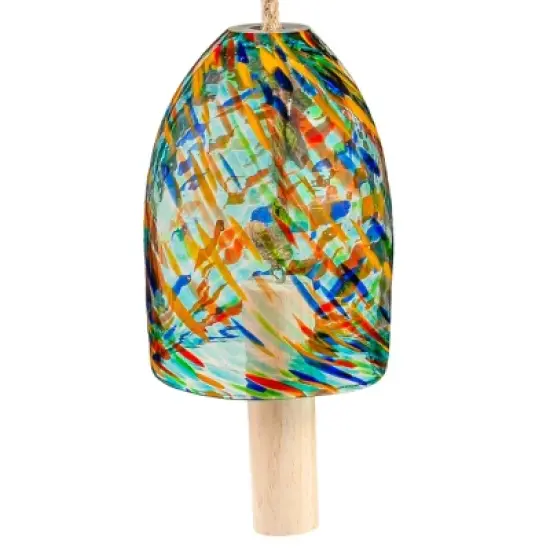 Evergreen 8"H Turquoise Swirl Chime image {2}
