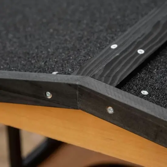 Resenkos Wooden Outdoor Cat House, Feral Cat Shelter Kitten Condo with Asphalt Roof, Escape Doors, Condo, Jumping Platform, Yellow image {4}