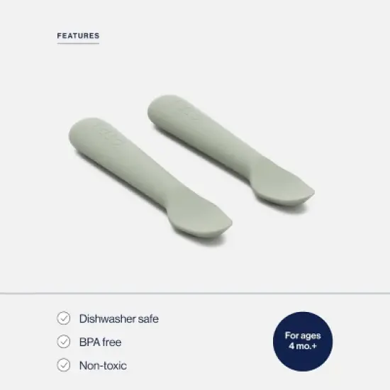 Lalo 4pc Silicone Starting Solids Set - Sage image {3}