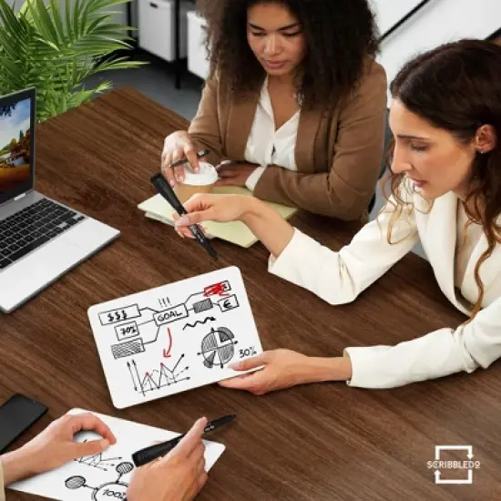 SCRIBBLEDO Blank Dry Erase Board 5"x7" Double-Sided Whiteboard Reusable Mini Dry Erase Boards for Kids, Students, Teachers & Classroom Learning image {2}