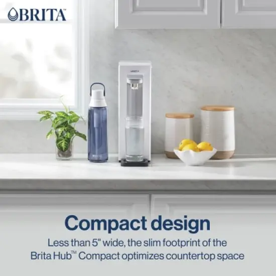 Brita Hub Compact Countertop Water Filtration System 87344: BPA-Free, Filters Lead & Chlorine, 72 Volume Capacity image {6}