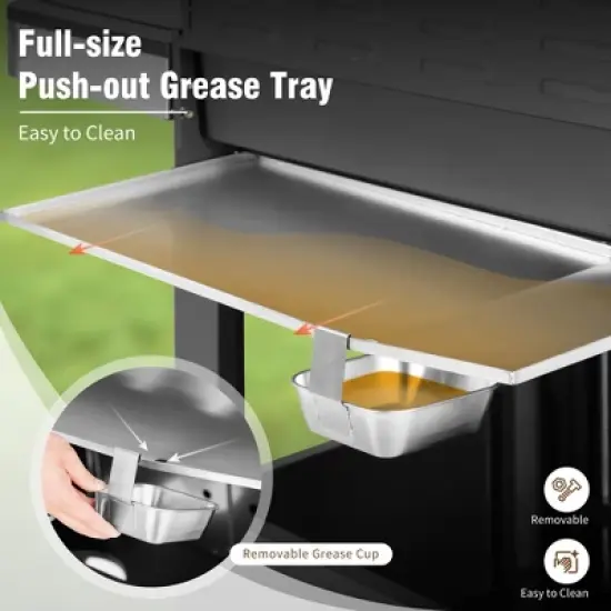 Captiva Designs 4-Burner Propane BBQ Grill with Side Burner & Porcelain-Enameled Cast Iron Grates - 46,700 BTU image {6}