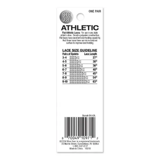 Shoe Gear Flat Athletic Shoe Laces - Black 54" image {1}