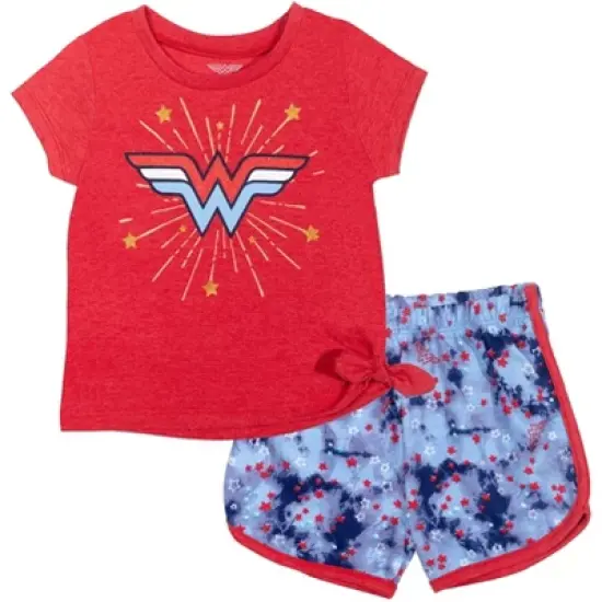 DC Comics Justice League Wonder Woman Graphic T-Shirt & Shorts Wonder Woman image {7}